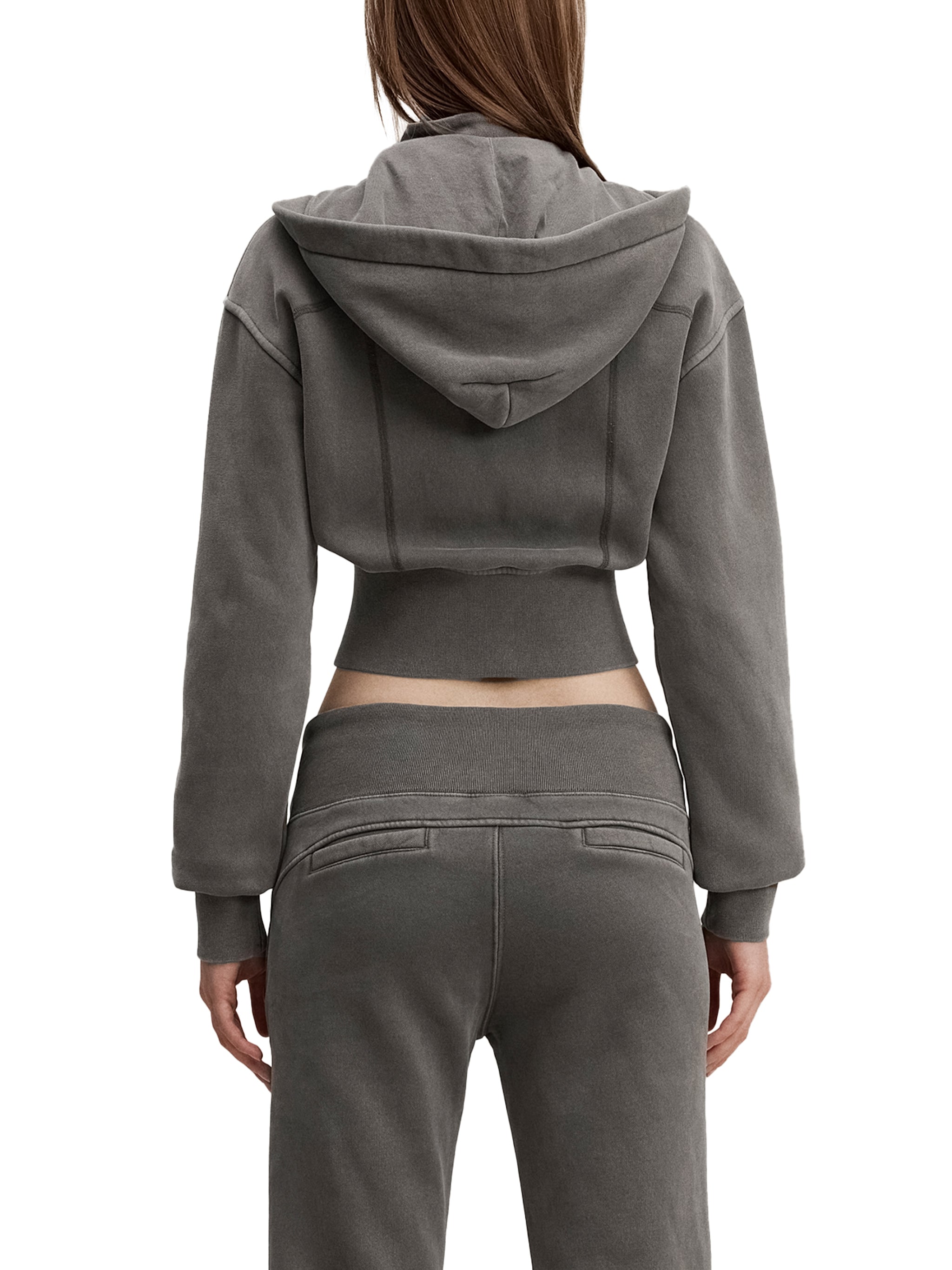FZ Women's Vintage Washed Cropped Fleece Hoodie