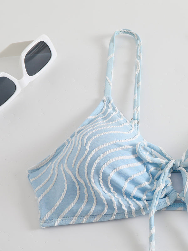 FZ Women's Stripe Print Bikini Swimwear