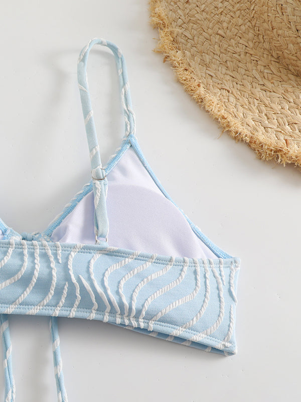 FZ Women's Stripe Print Bikini Swimwear