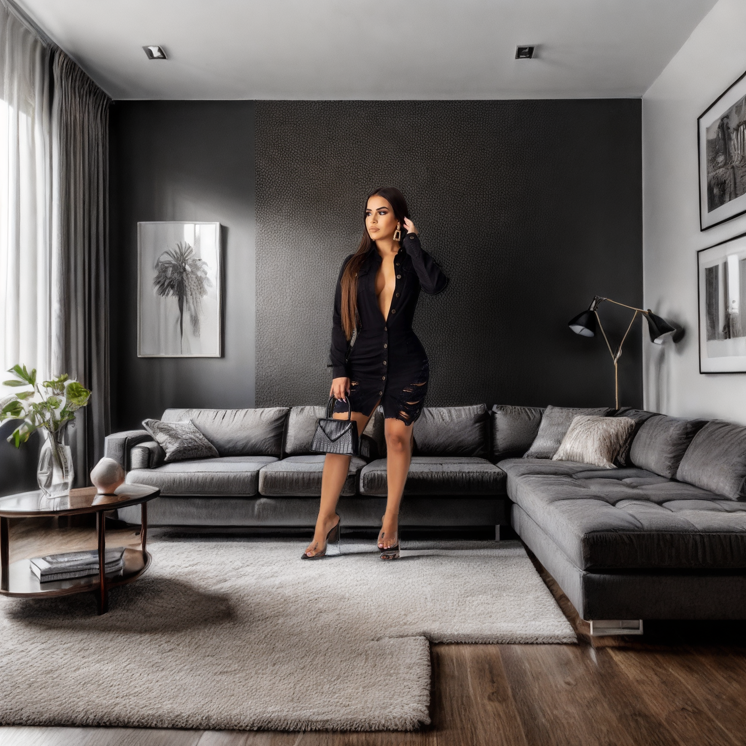 FZ Women's Sexy Holes Denim Mini Dress - FZwear