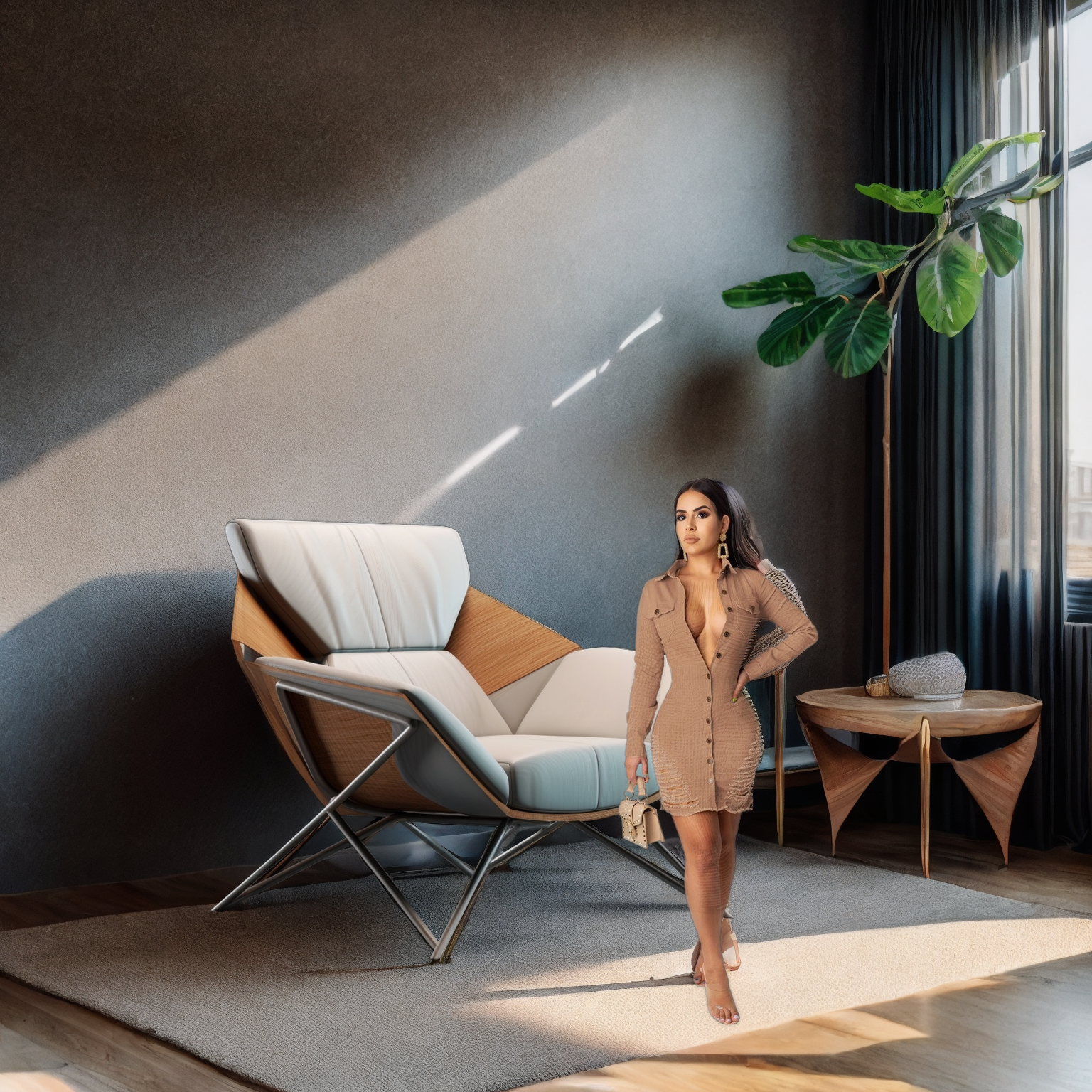 FZ Women's Sexy Holes Denim Mini Dress - FZwear