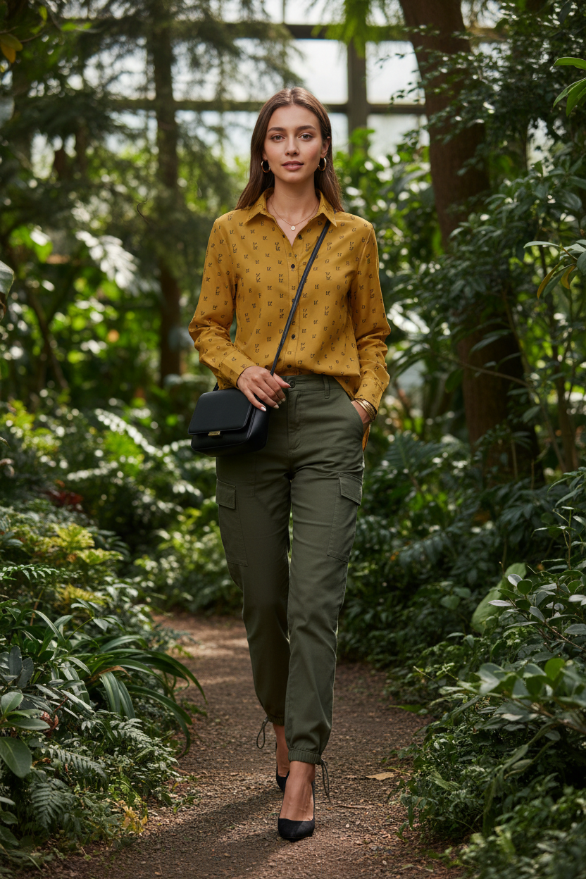 Mustard Shirt - Botanical Garden