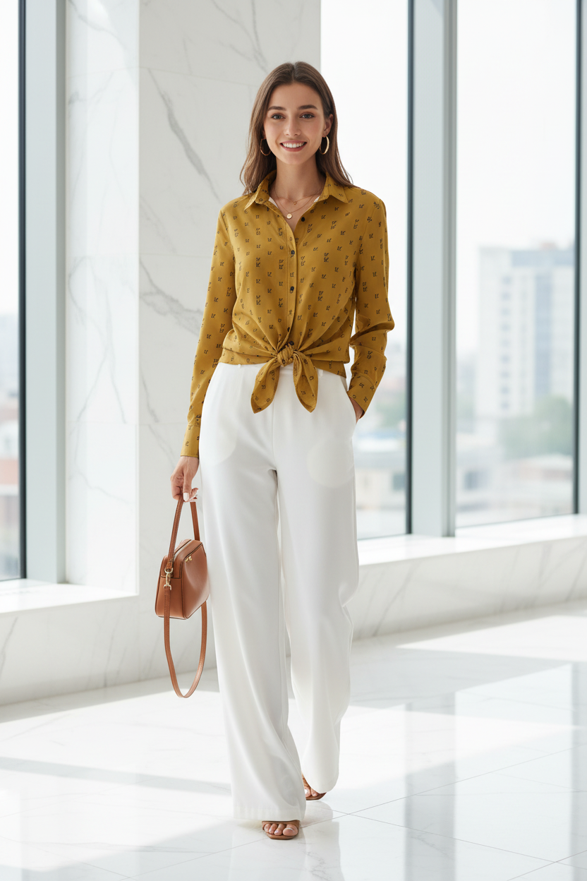 Mustard Shirt - Marble Interior
