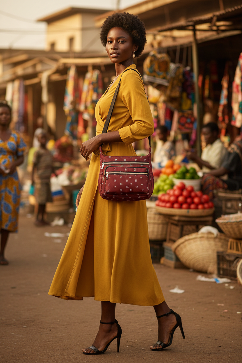 Nigerian woman outdoor market