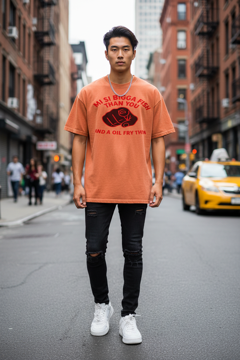 Orange - Asian Model