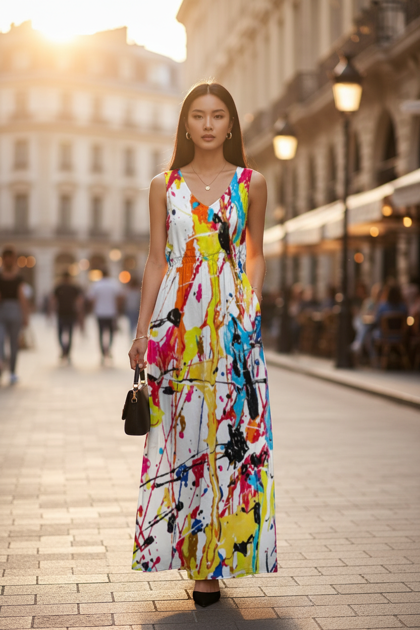Paint Splatter Dress - Urban Street