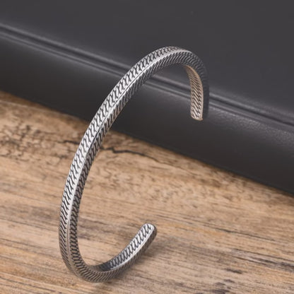 FZ Retro Twisted Stainless Steel Knot Cuff Bracelet