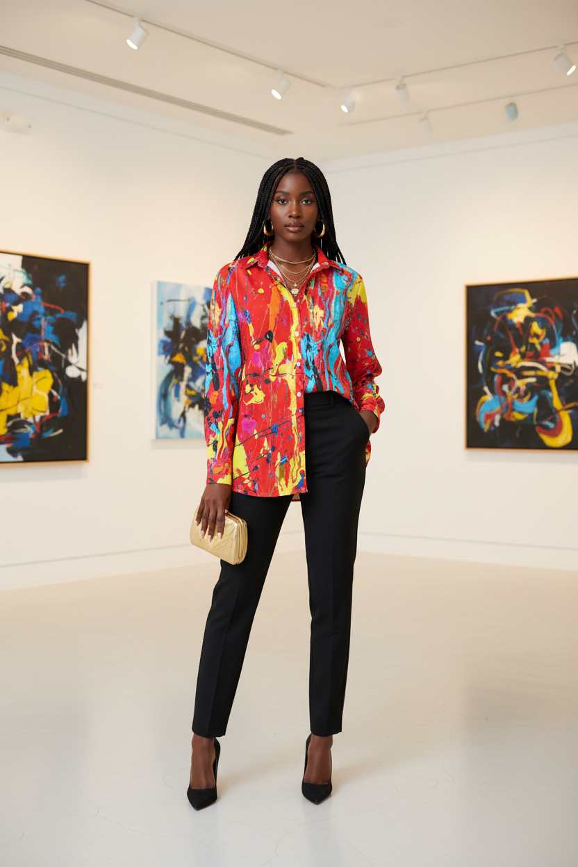 Red Paint Shirt - Art Gallery