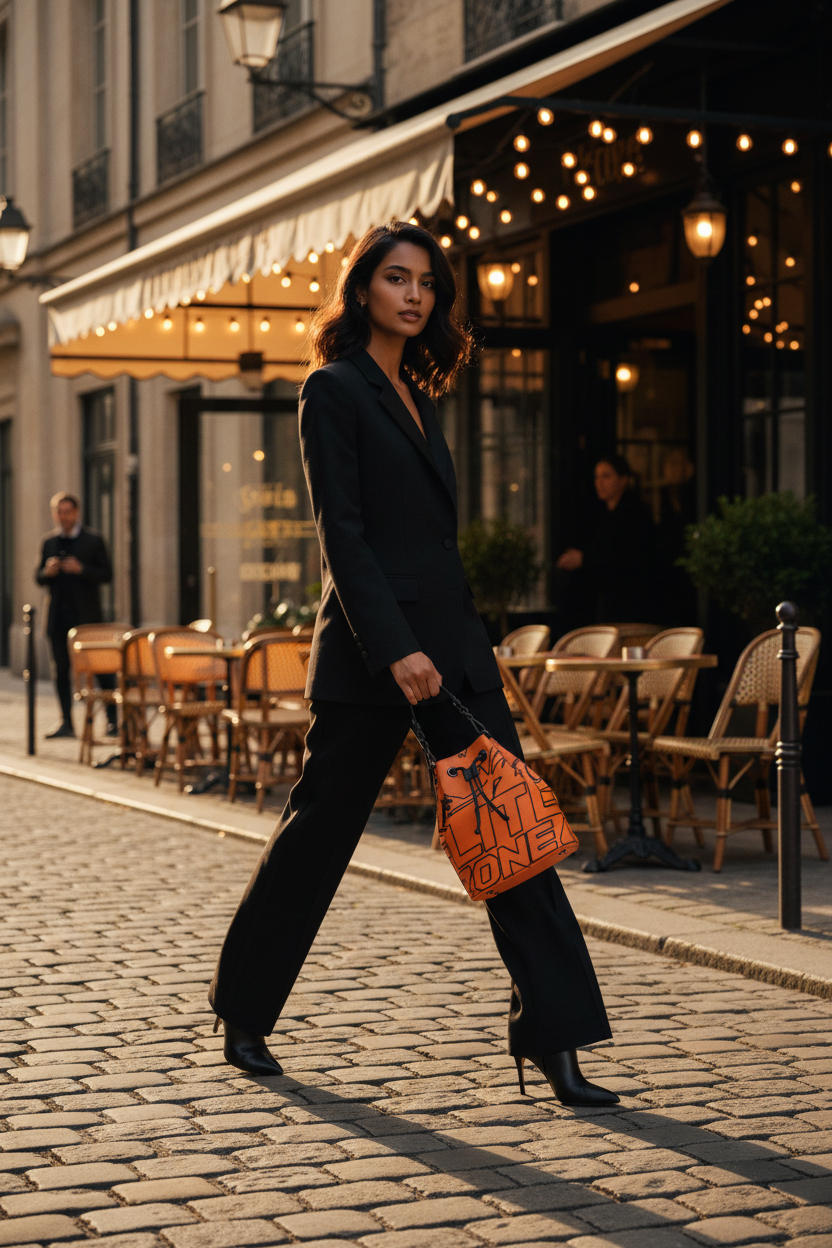 South Asian woman European street