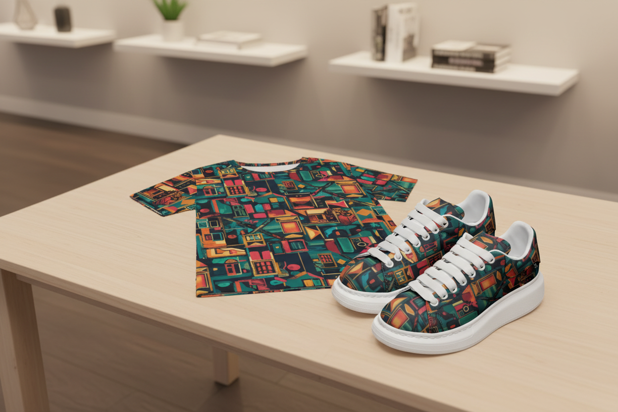 Store Display Flat Lay