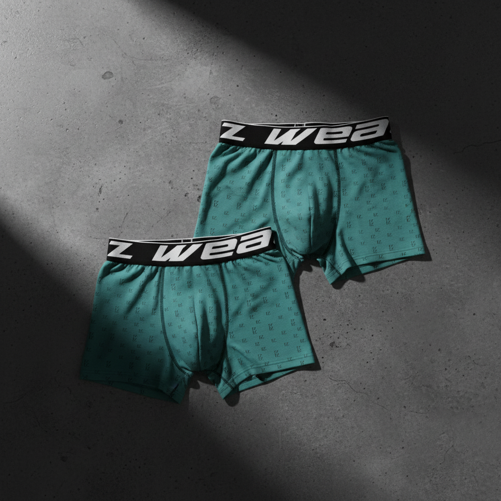 Teal FZwear - dark concrete flat lay