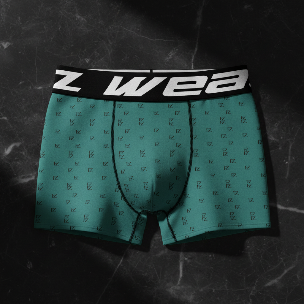 Teal FZwear - dark marble flat lay