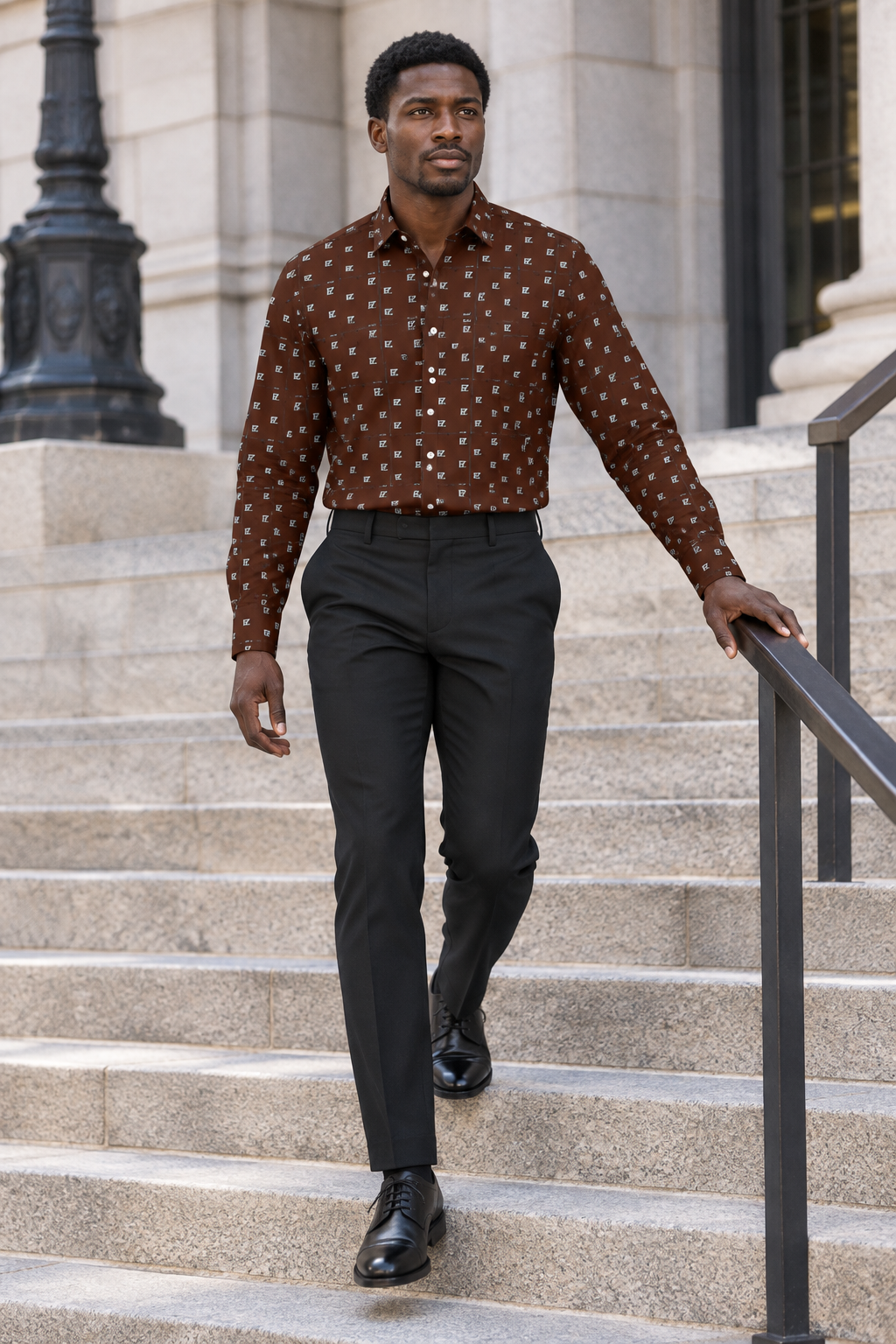 Walking down steps