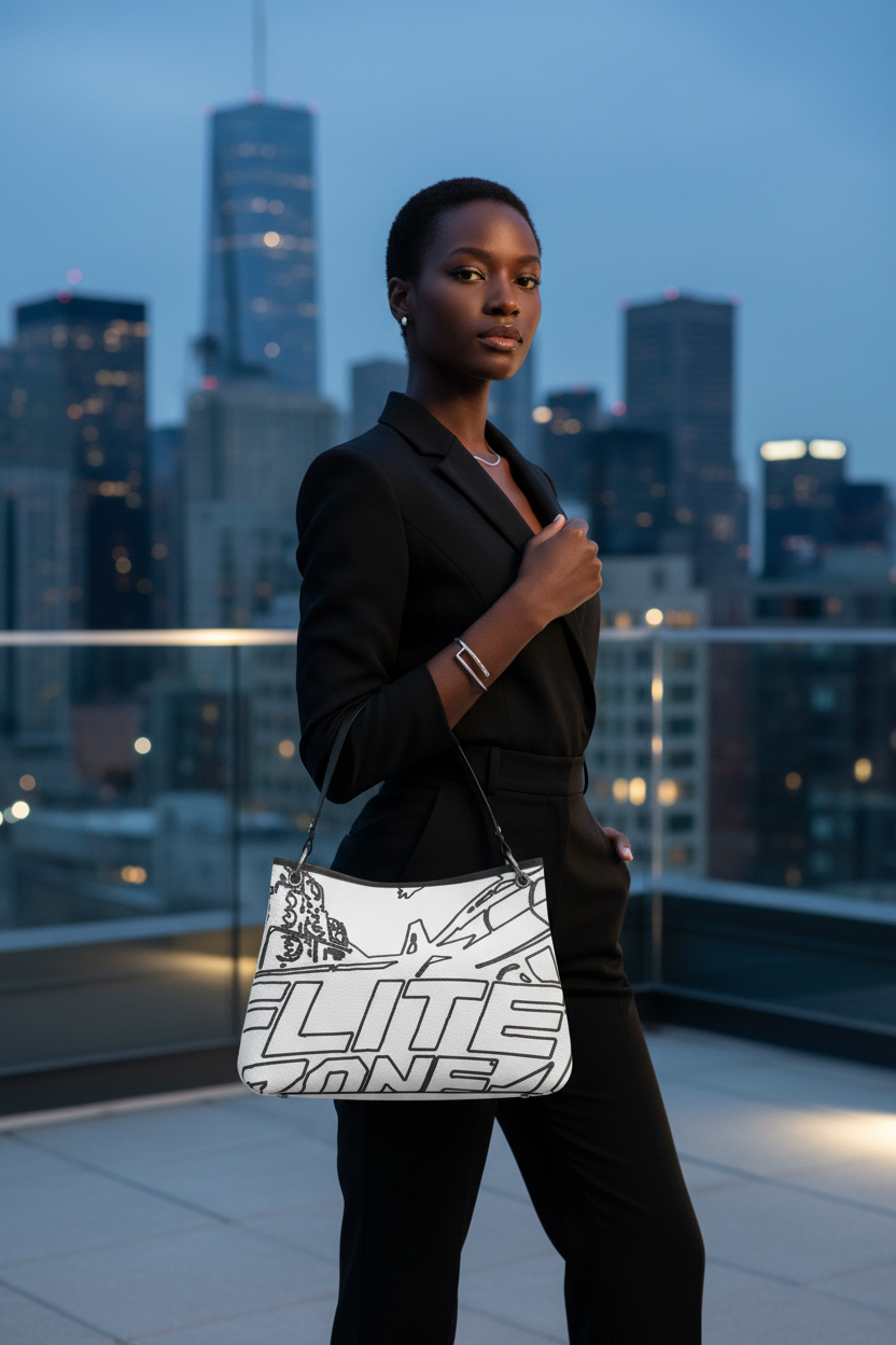 White bag - Black woman rooftop