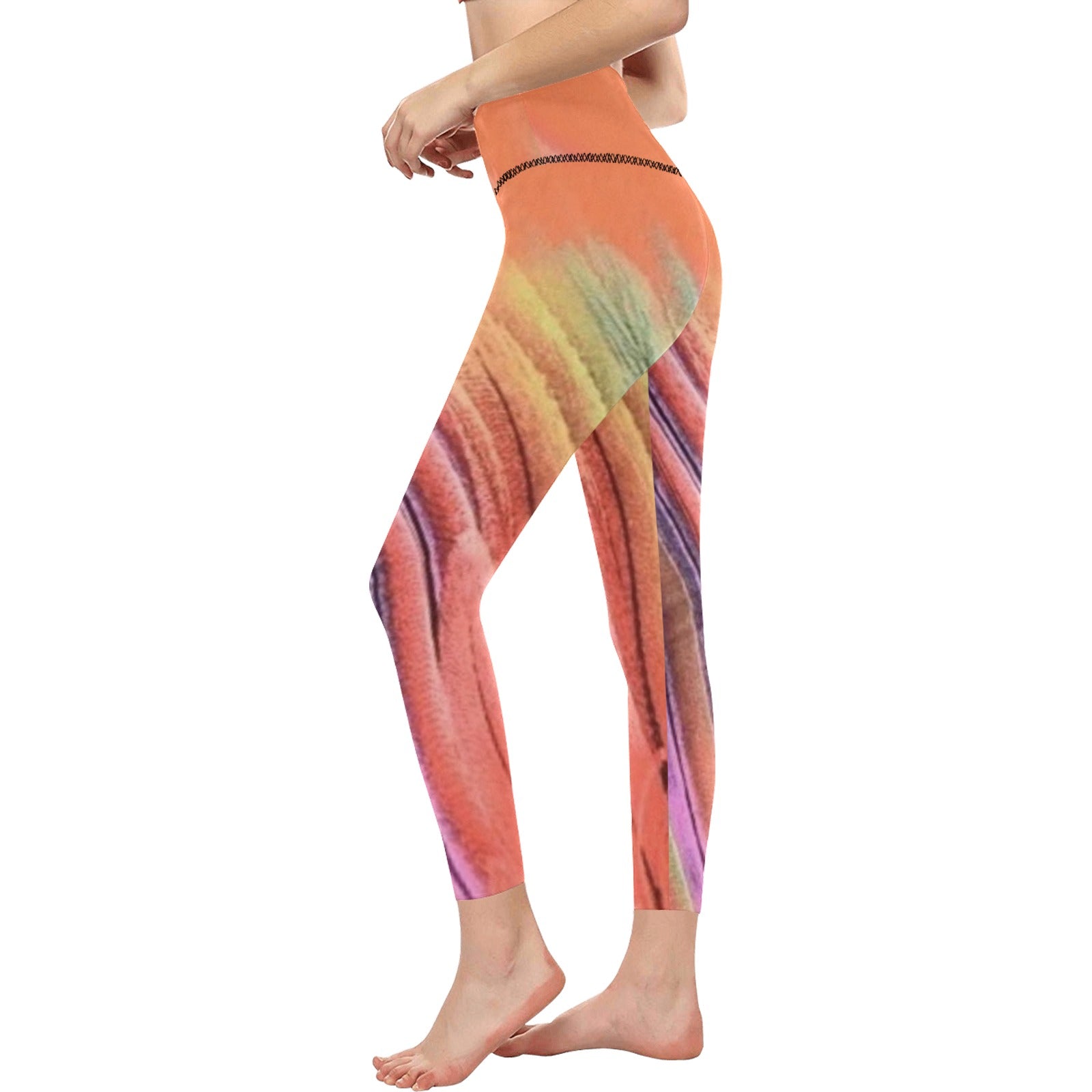 fz women's designer leggings - colorful women's high-waisted leggings (model l36)