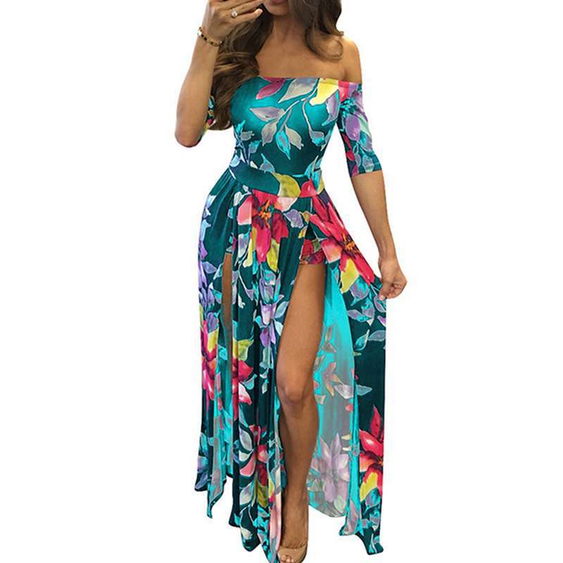 FZ Γυναικείο Floral Maxi Φόρεμα