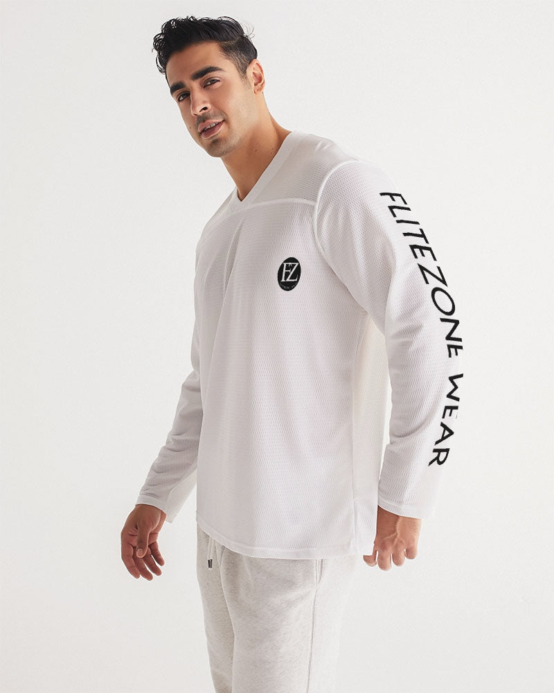 white zone men's long sleeve sports jersey