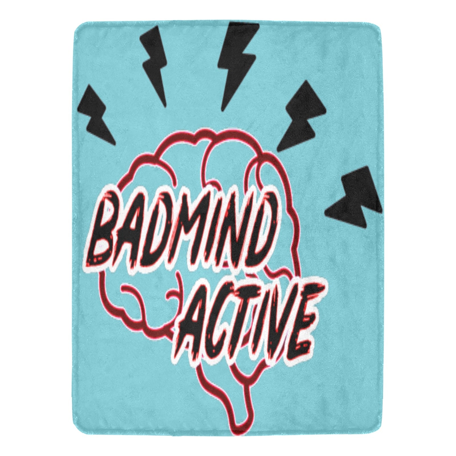 fz ultra soft micro fleece blanket one size / badmind new blue ultra-soft micro fleece blanket 60"x80" (thick)