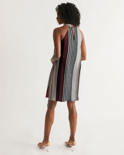 fz stripe zone women's halter dress