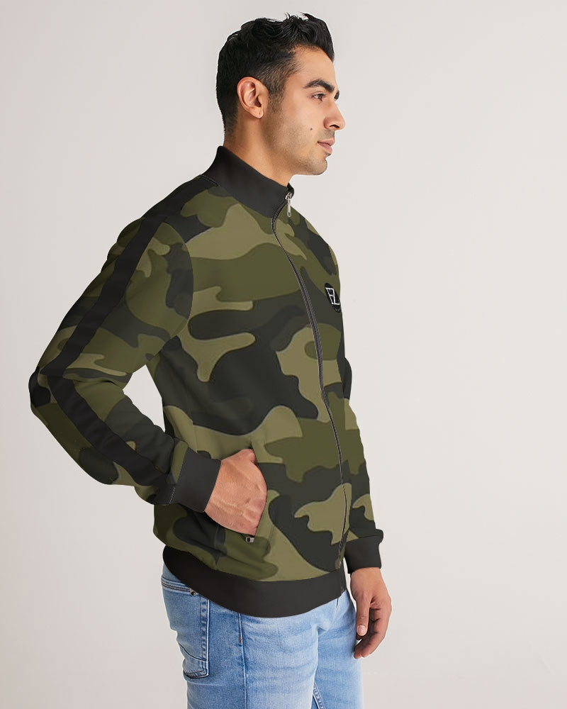 darker shade men's stripe-sleeve track jacket