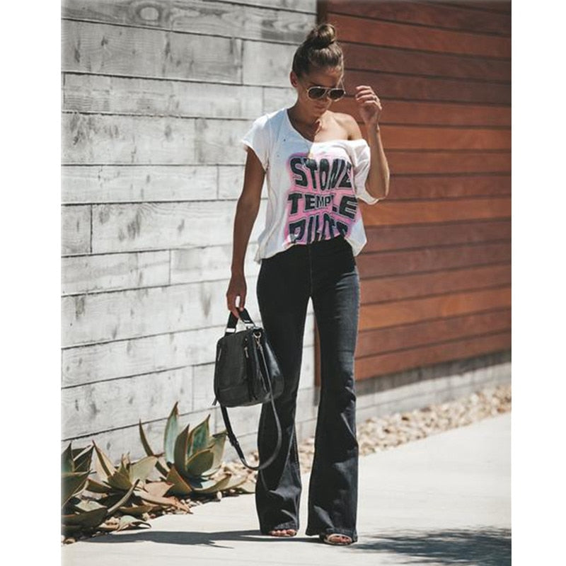 fz women wide leg jeans denim pants