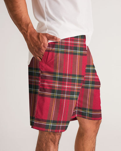 fz plaid too men's jogger shorts