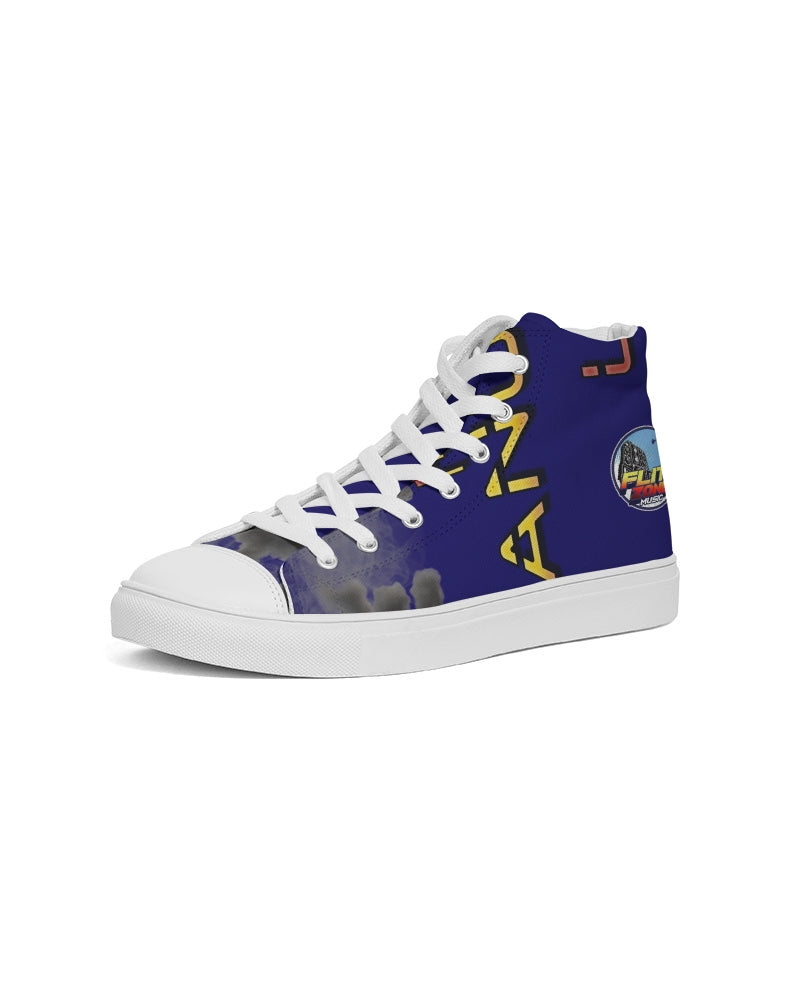 blue sea men's hightop canvas shoe