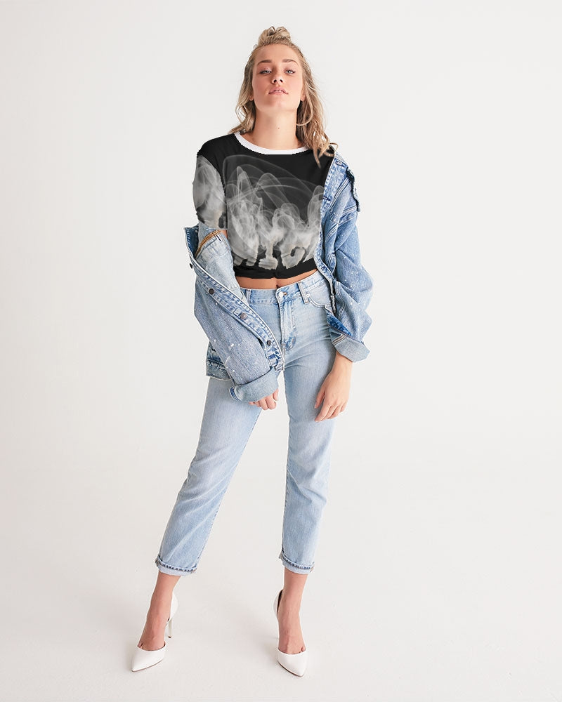 smoking the highest women's twist-front cropped tee