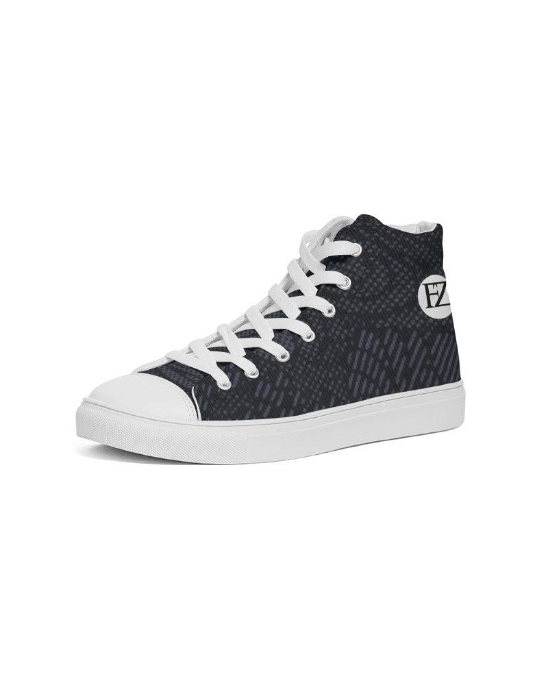fz abstract men's hightop canvas shoe