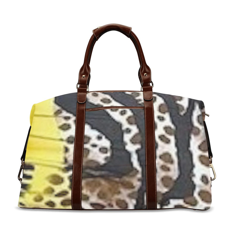 fz leopard print travel bag flight bag(model 1643)