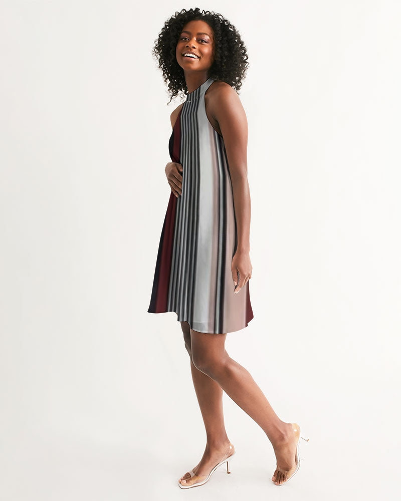 fz stripe zone women's halter dress
