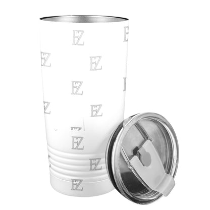 fz original coffee cup - white insulated stainless steel tumbler (20oz ）
