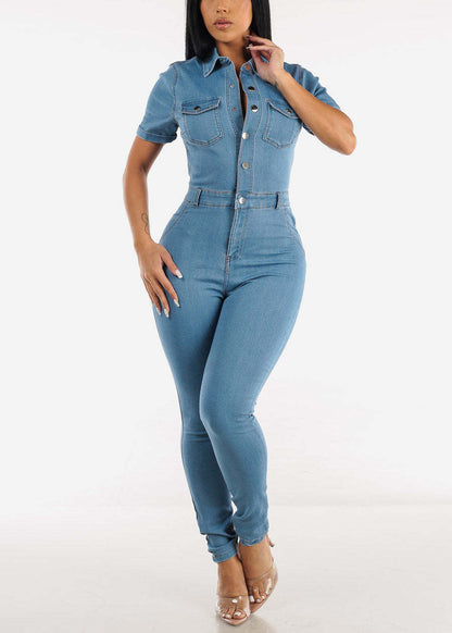 FZ Women's Sexy Slim Fit Denim Jumpsuit - FZwear