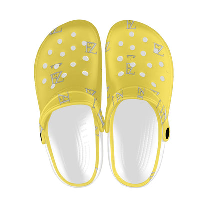 fz unisex sandals - yellow custom print adults clogs