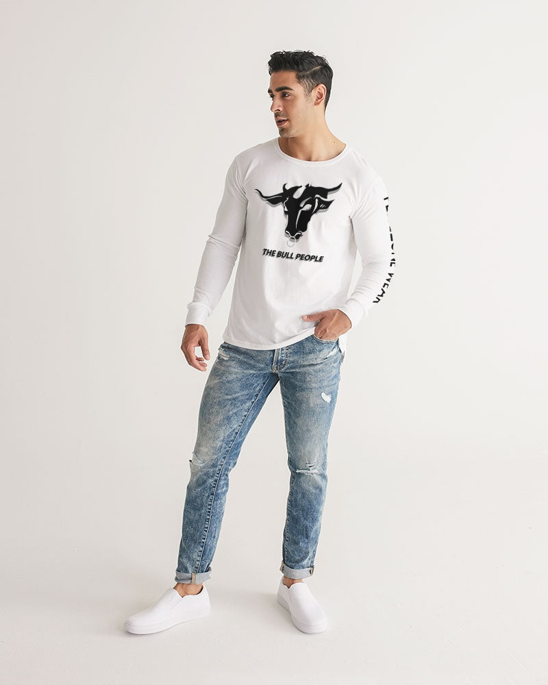 the white  bull men's long sleeve tee