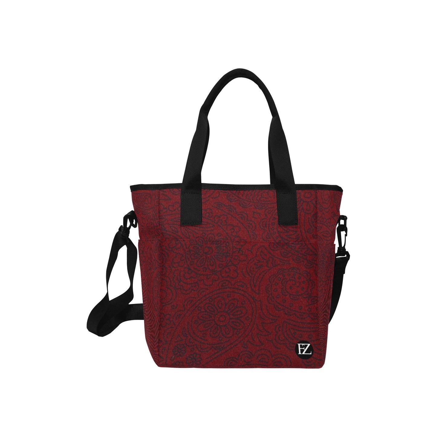 fz lunch bag - abstract 2 insulated lunch tote bag with shoulder strap (model1724)
