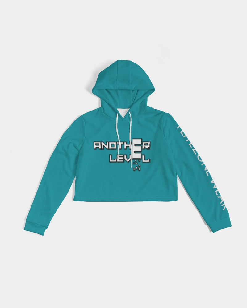 blue sky women's cropped hoodie