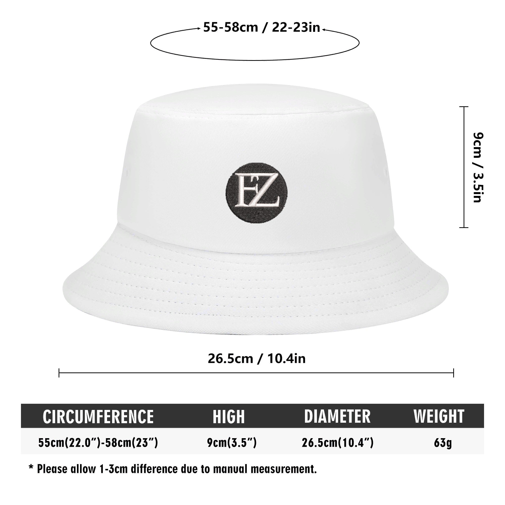 fz embroidered bucket hats