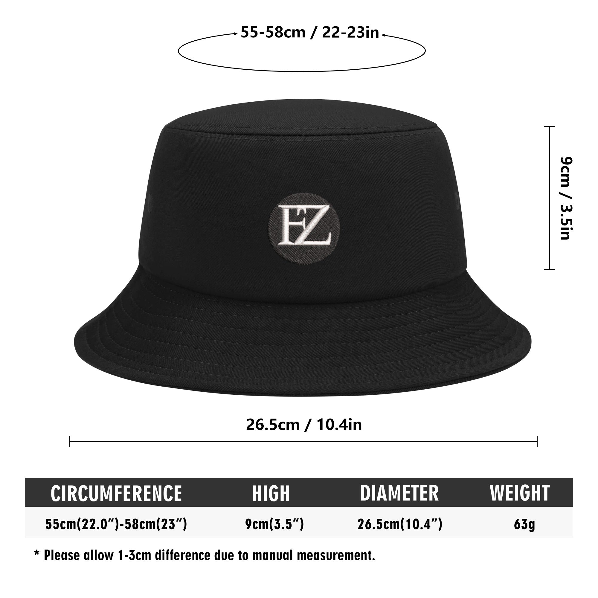 fz embroidered bucket hats