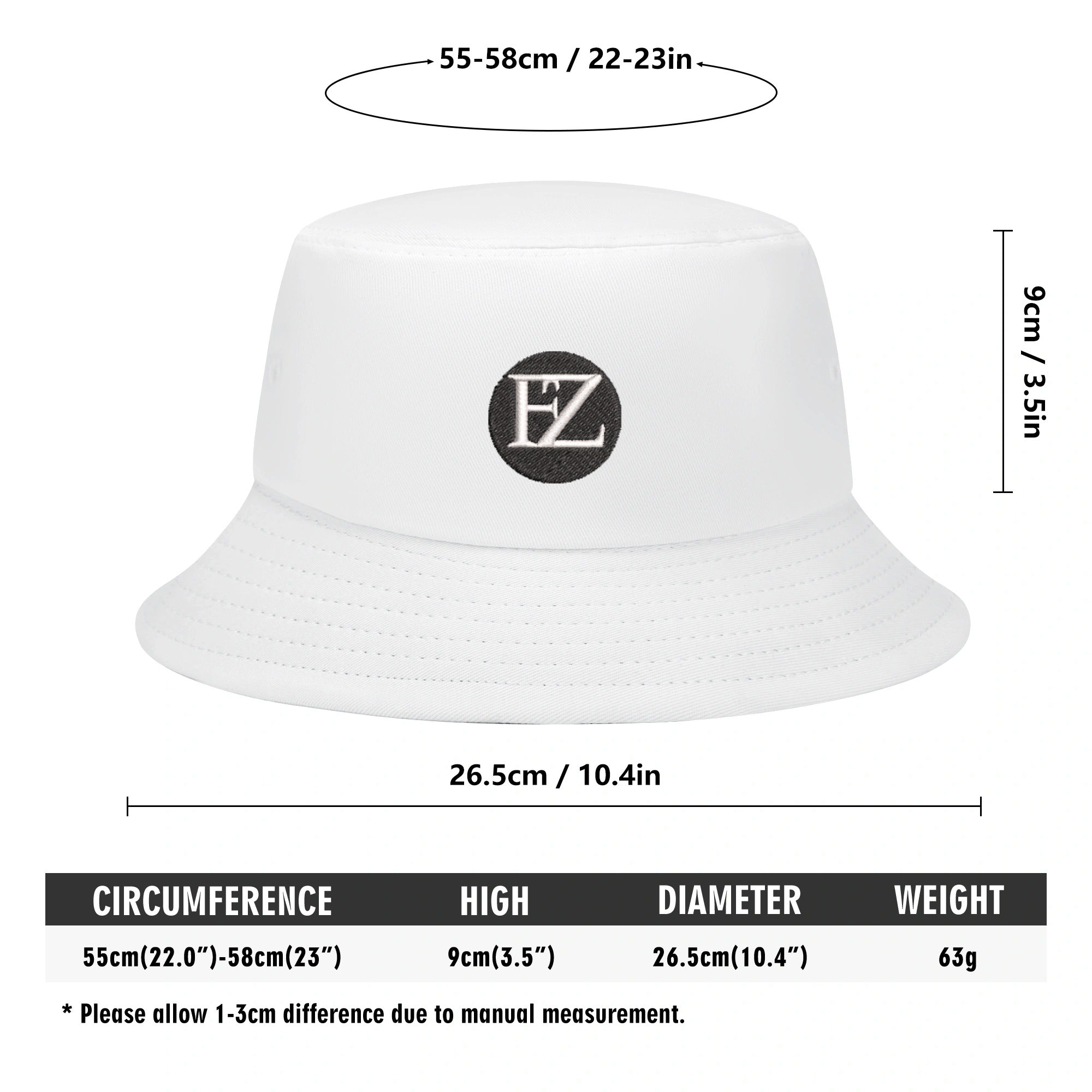 fz embroidered bucket hats