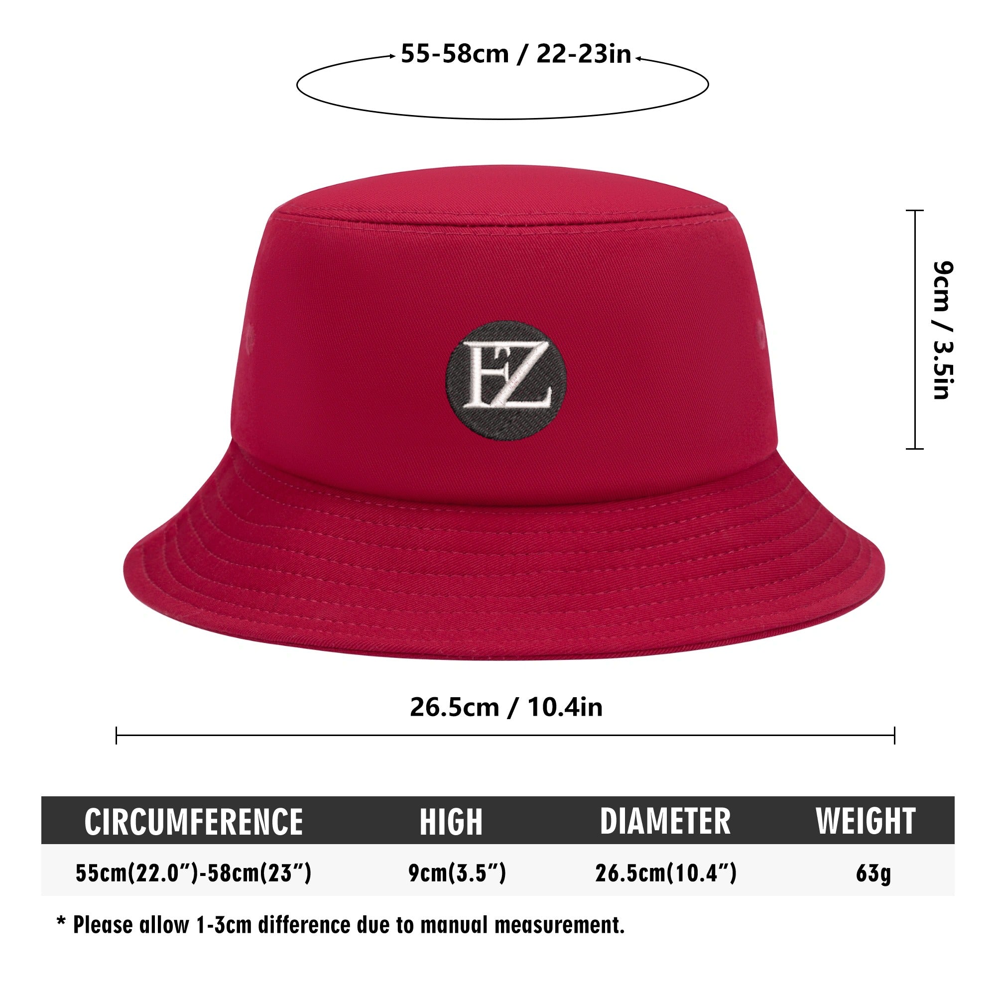 fz embroidered bucket hats