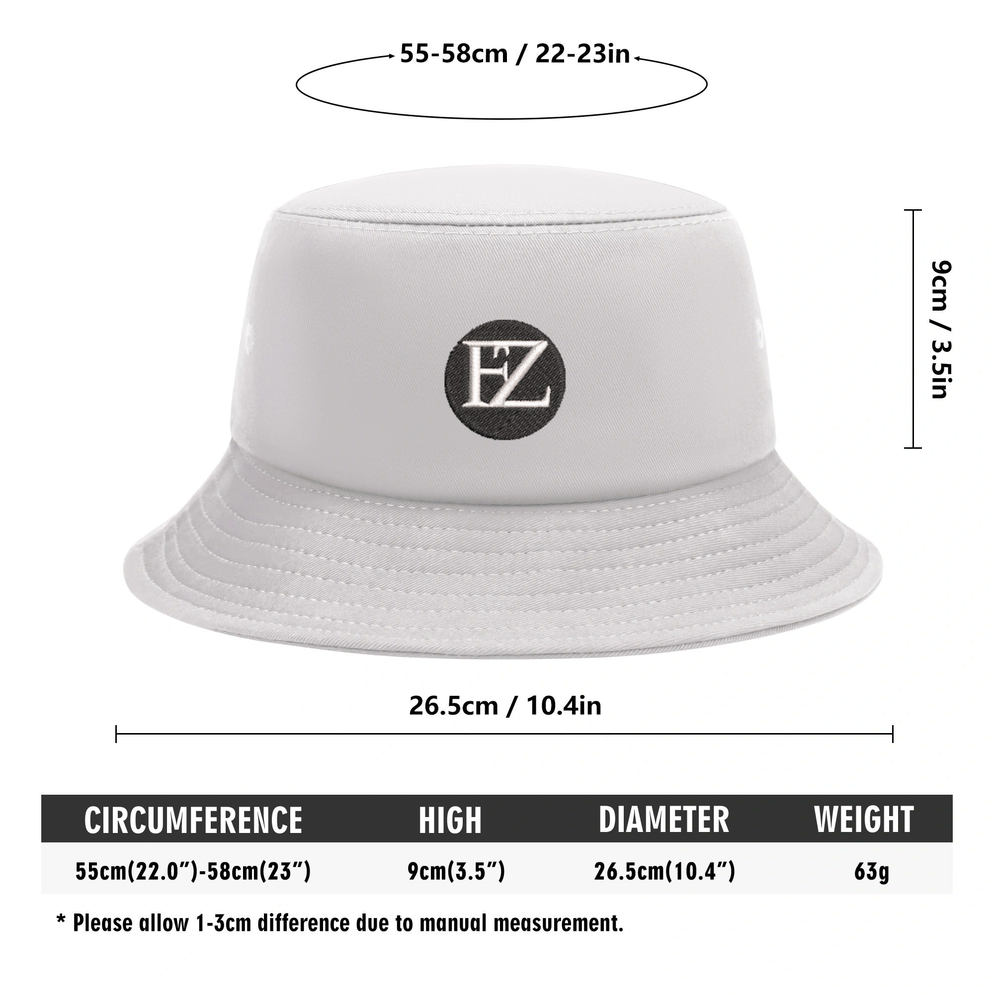 fz embroidered bucket hats