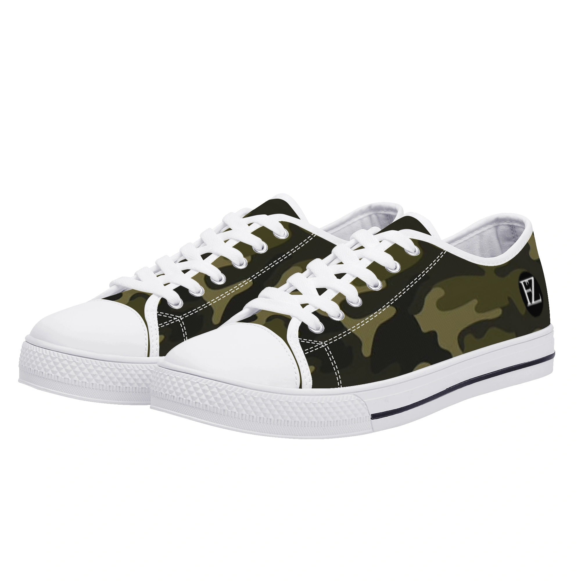 women's low top canvas shoes with customized tongue