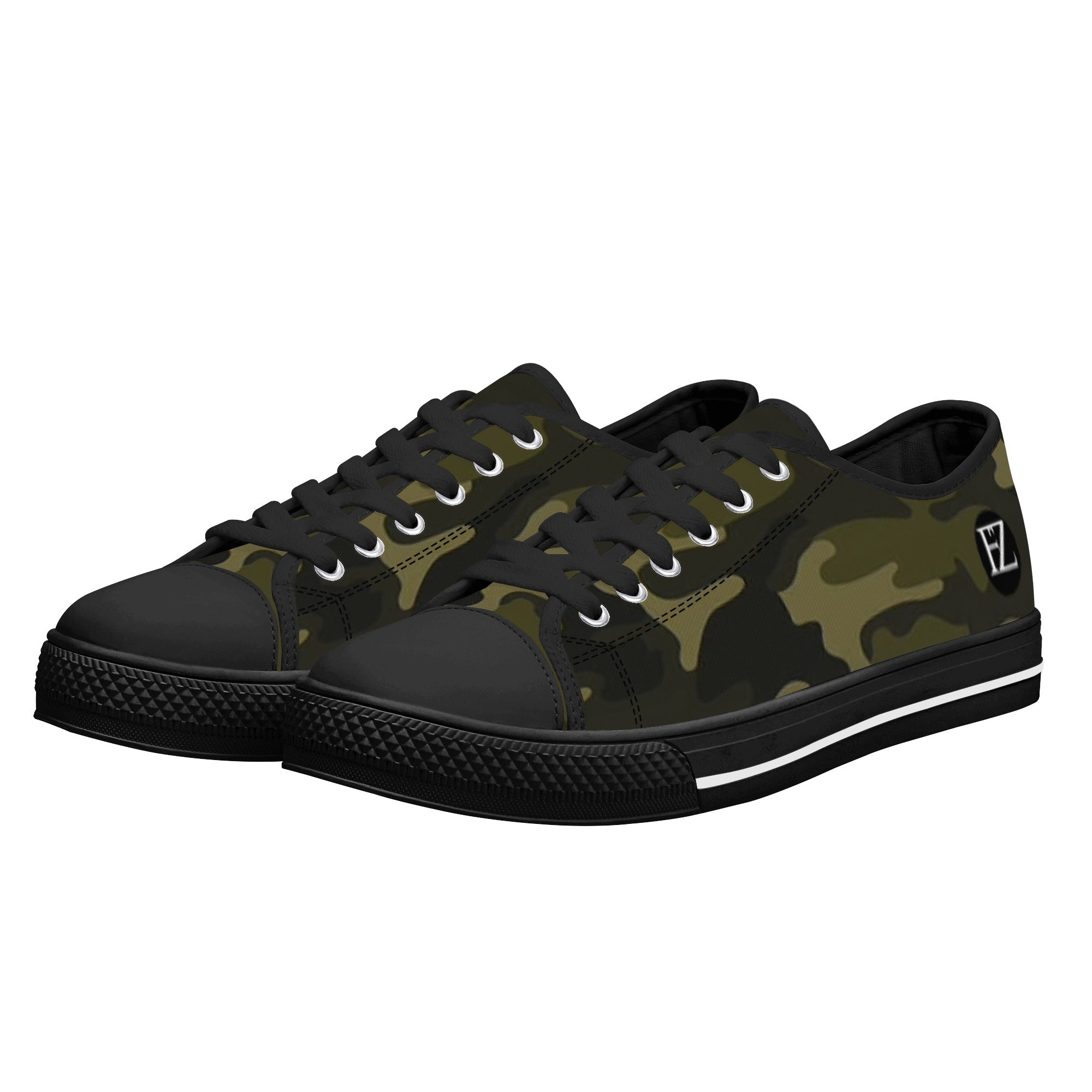 women's low top canvas shoes with customized tongue