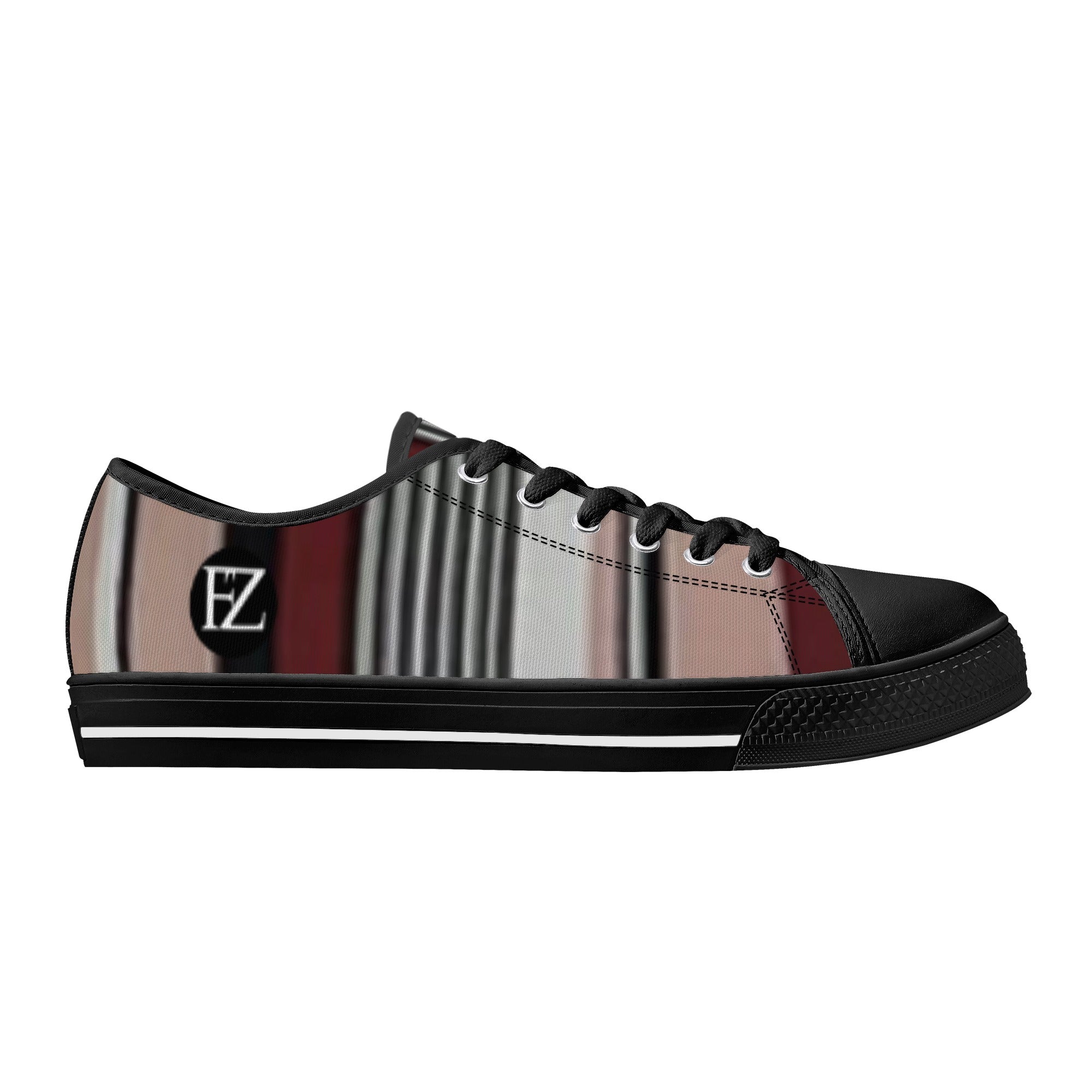 Men's Low Top Canvas Shoes With Customized Tongue - FZwear