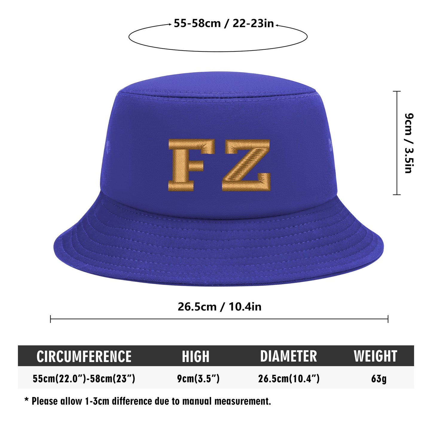 FZ Unisex Embroidered Bucket Hats - FZwear