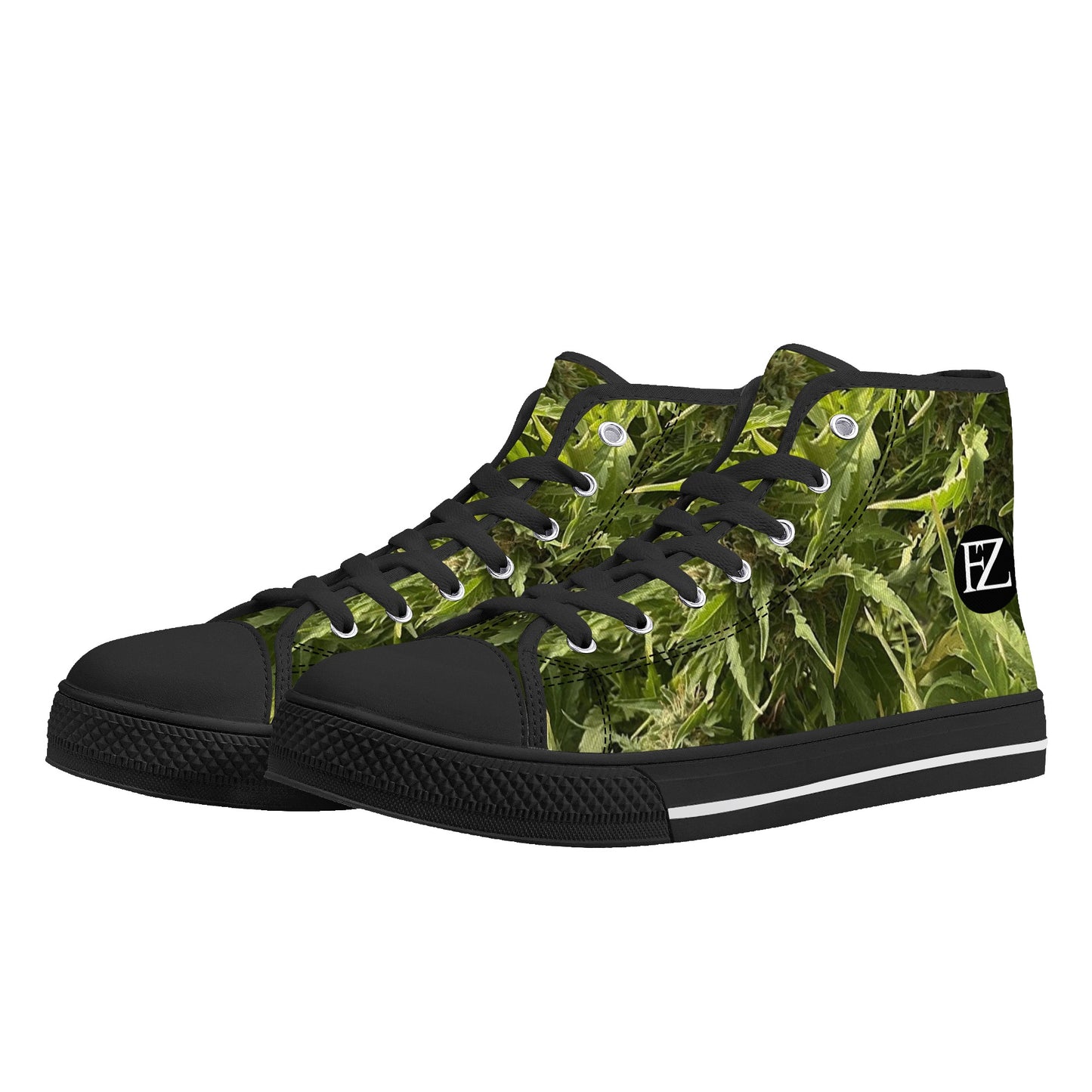 FZ Men's High Top Weed Canvas Shoes - FZwear