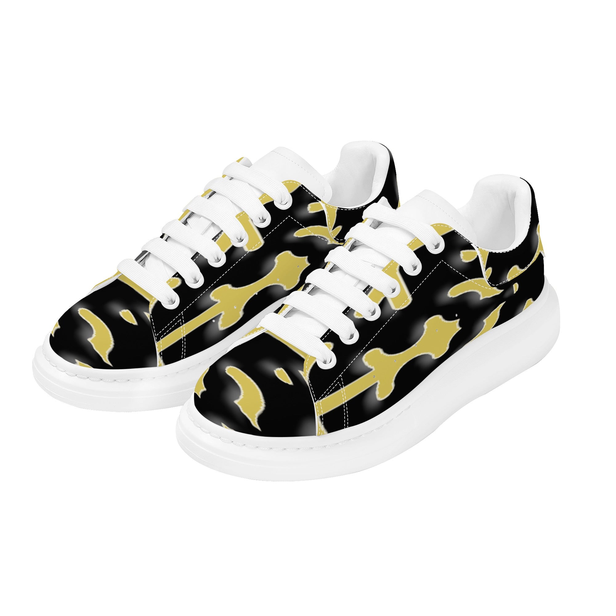 FZ Men's White Tongue Chunky Shoes - FZwear