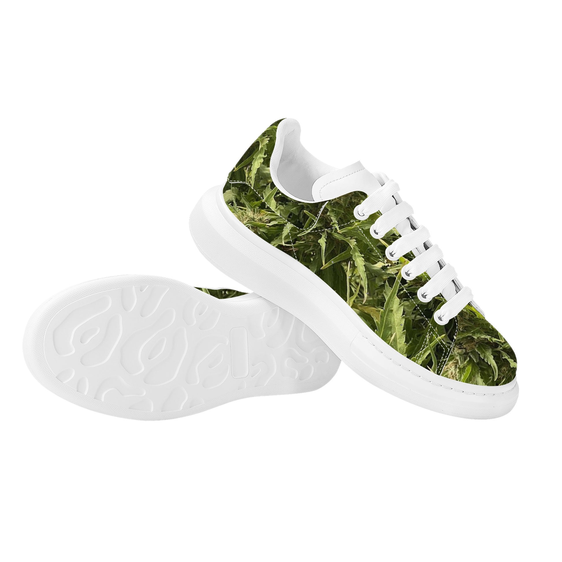 FZ Men's White Tongue Weed Chunky Shoes - FZwear