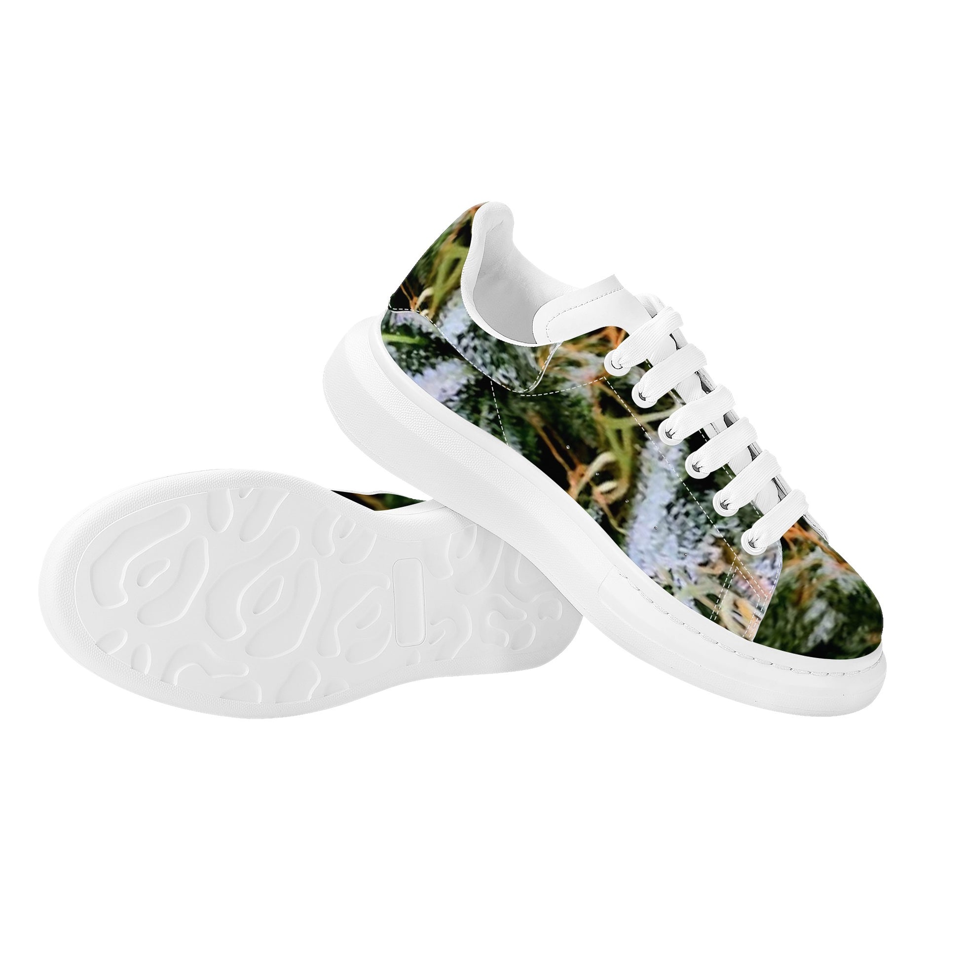 FZ Men's White Tongue Weed Chunky Shoes - FZwear